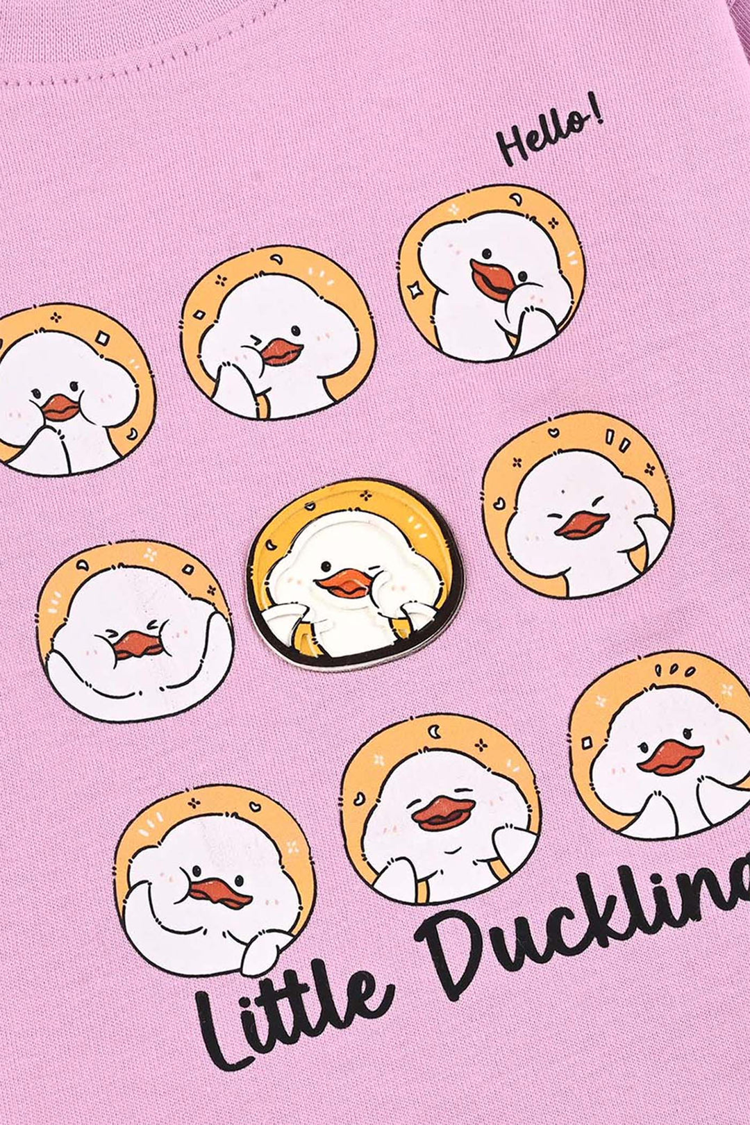 Infant Girls Jersey/Terry T-Shirt F/S Little Duckling-Pink