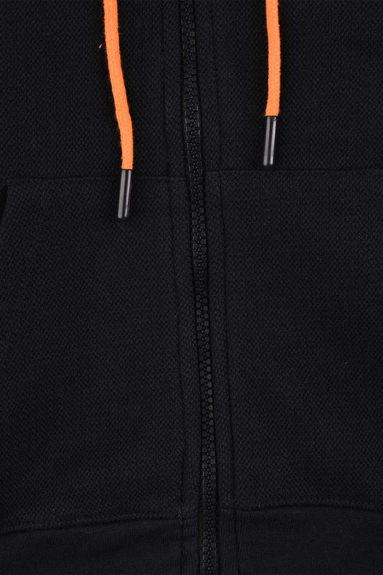 Boys Jumbo Pique Knitted Jacket Skate Rider-NAVY