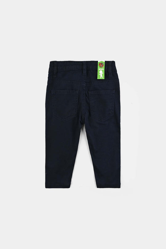 Infant Boys Cotton Twill Pant Basic-NAVY