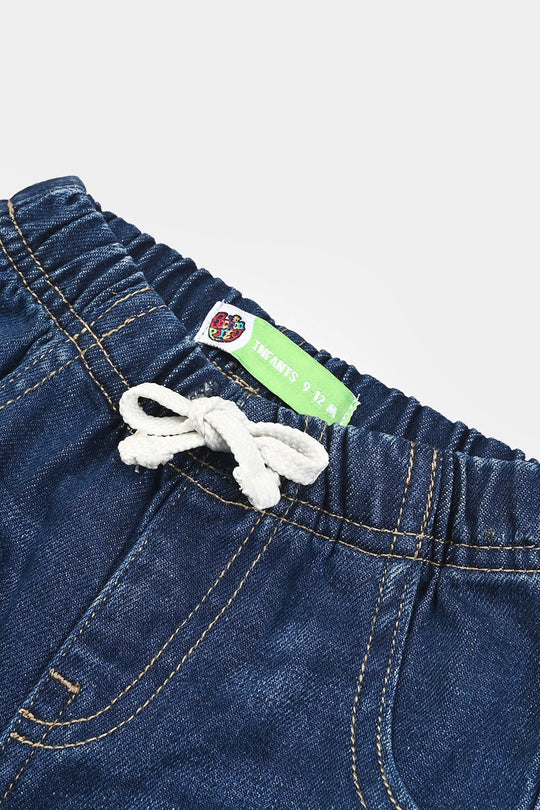 Infant Boys Denim Rigid Shorts - Dark Blue