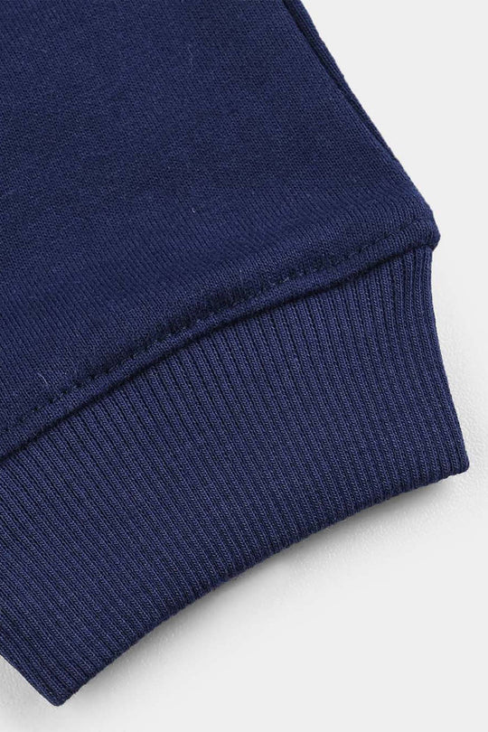 Infant Girls Jersey/Terry Pajama Choose Love-NAVY