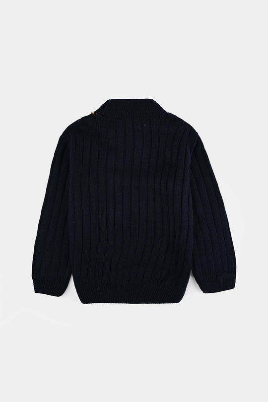 Girls F/S Sweater Murex-NAVY
