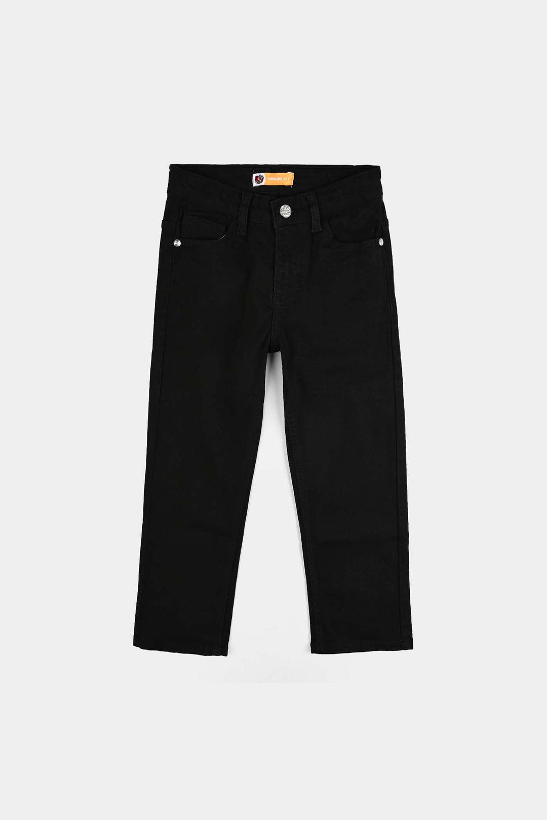 Girls Denim Rigid Basic Pants - BLACK