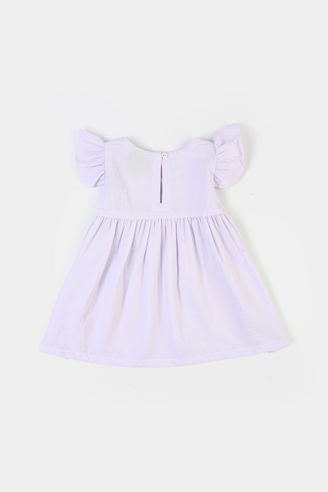 Infant Girls Cotton EMB Frock Sparrow-White
