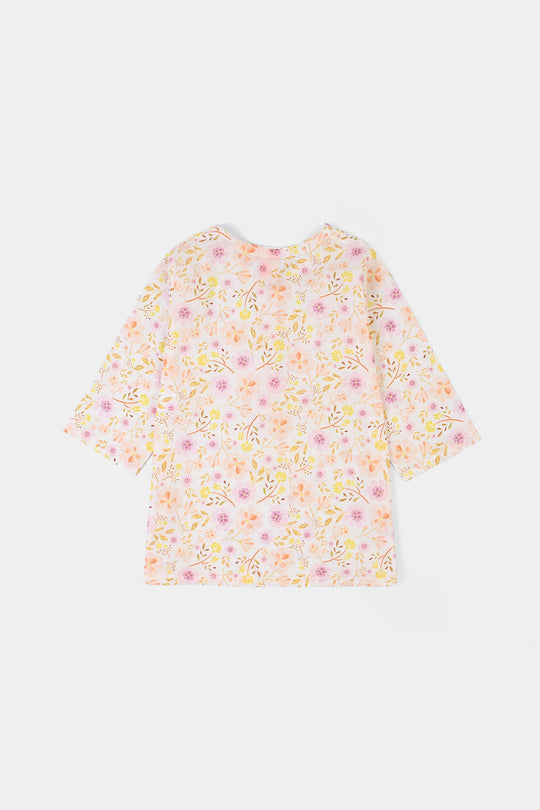 Girls Cotton Poplin Printed 2Piece Ditsy