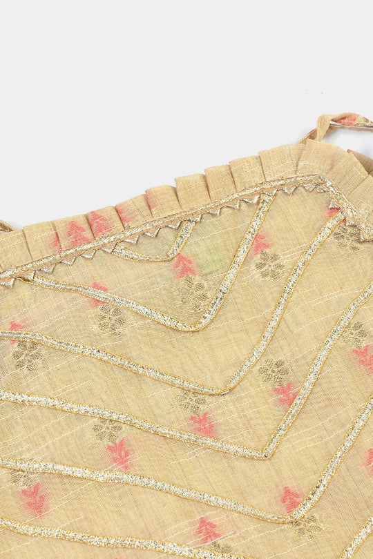 Infant Girls Jacquard 2Pcs Riwaj-BEIGE