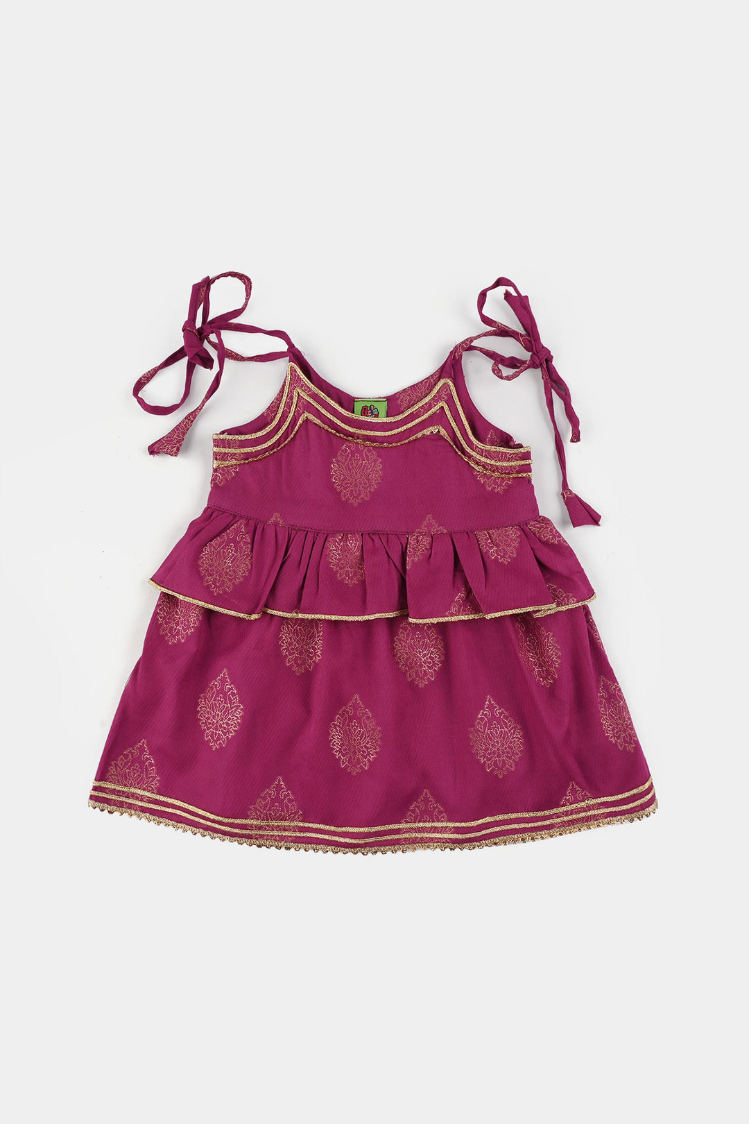 Infant Girls Jacquard 2 Piece Set (Titli) - Magenta