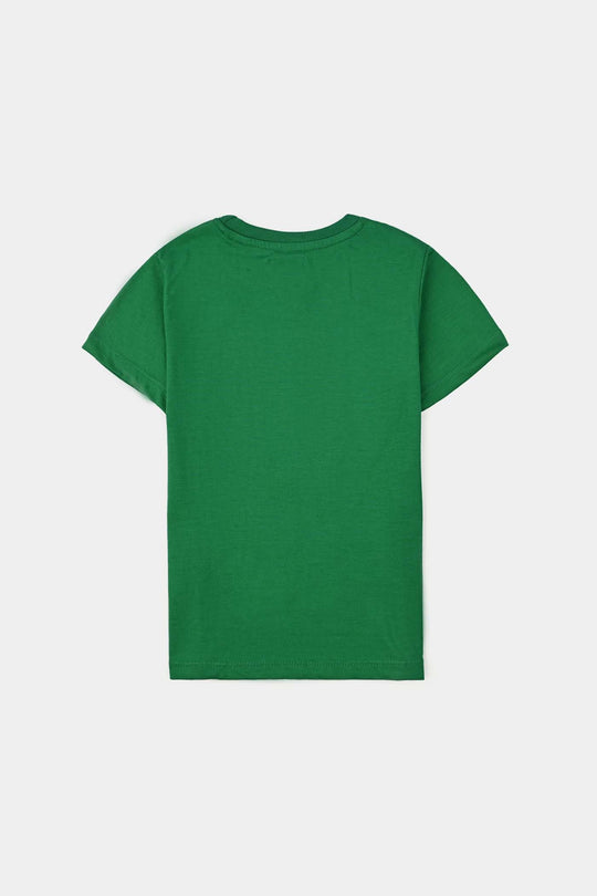 Unisex Poly Cotton Jersey T-Shirt H/S SEQUINS FLAG-Joly Green