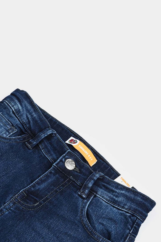Boys Denim Stretch Pant Basic - DARK BLUE