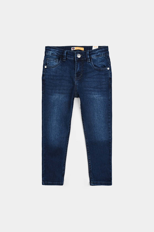 Boys Denim Stretch Pant Basic - DARK BLUE