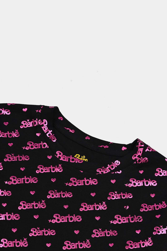 Girls Lycra Jersey T-Shirt F/S- BLACK