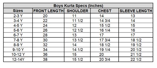 Boys Poly Viscose Kurta (Lurex) - Navy
