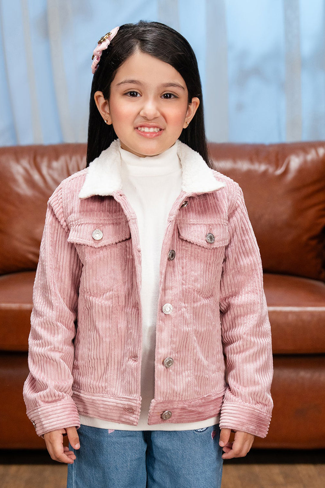 Girls Corduroy Jacket Pink