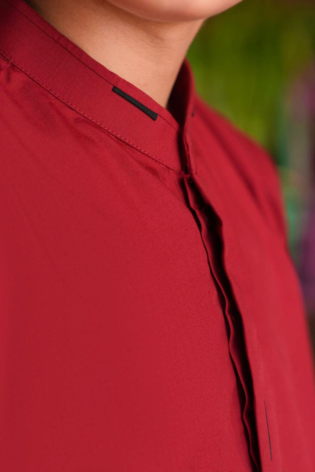 Boys Poly Viscose Kurta Pajama (Cut Placket) -RED