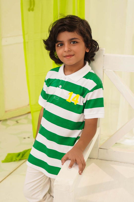 Boys Poly Cotton Polo No.14-Snow White