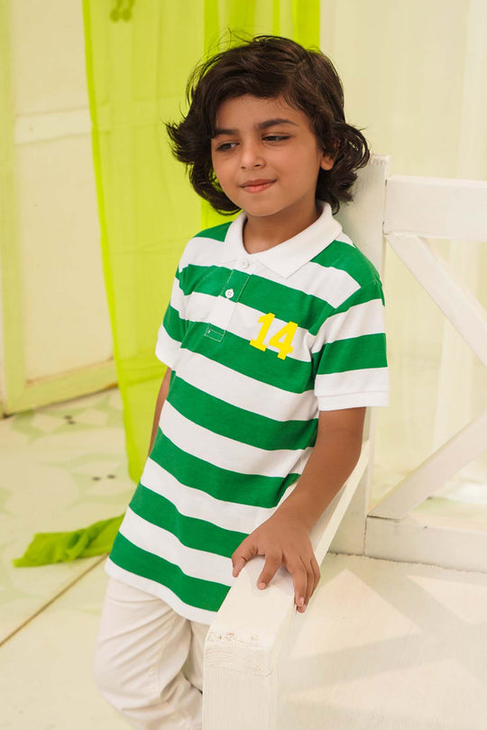 Boys Poly Cotton Polo No.14-Snow White