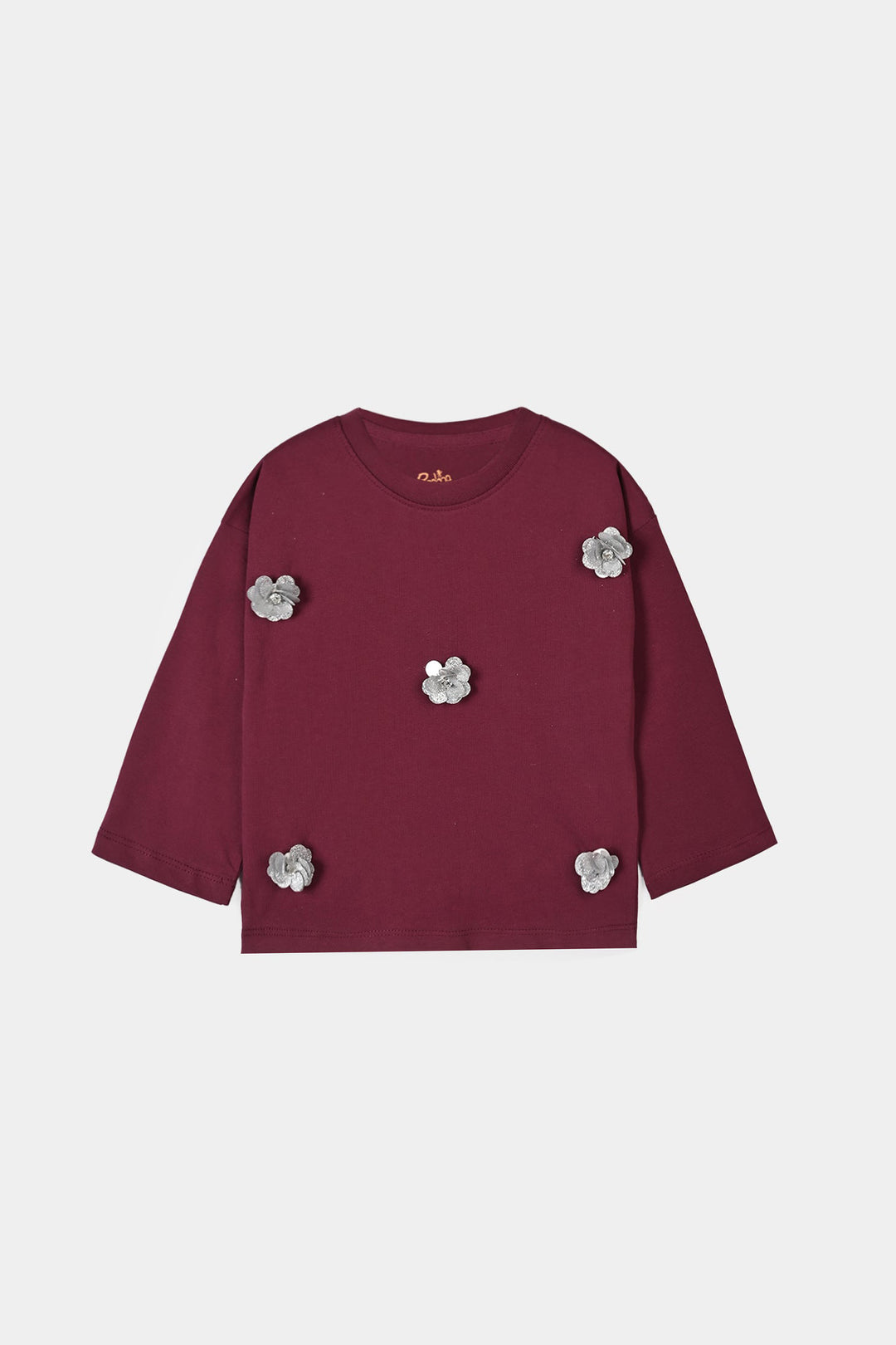 Girls Cotton Jersey T-Shirt F/S Flowers-Rhodendron