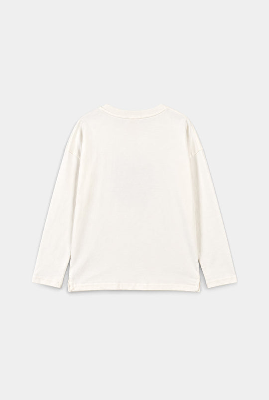 Boys Cotton Jersey T-Shirt Helmet-WHITE