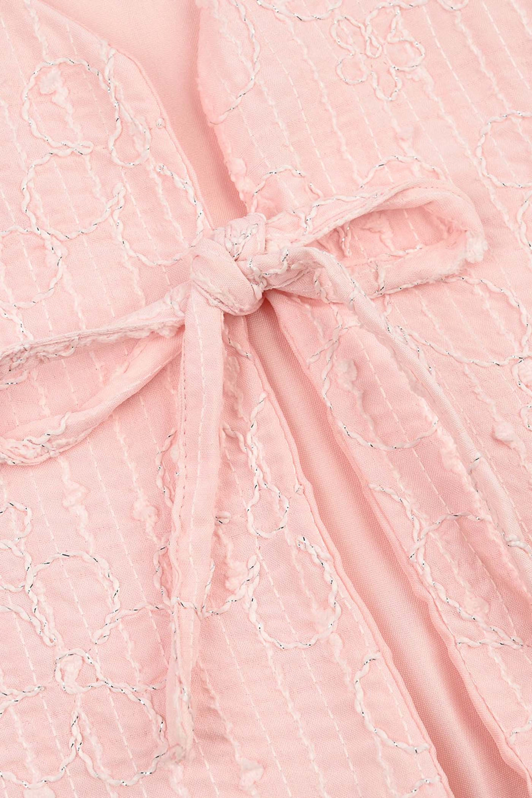 Girls Polyester Waist Coat Flamingo - Baby Pink