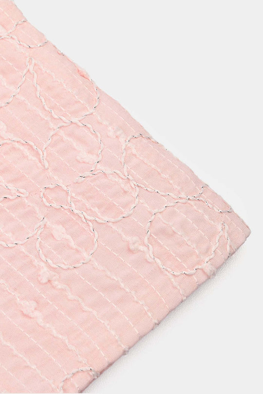 Girls Polyester Waist Coat Flamingo - Baby Pink