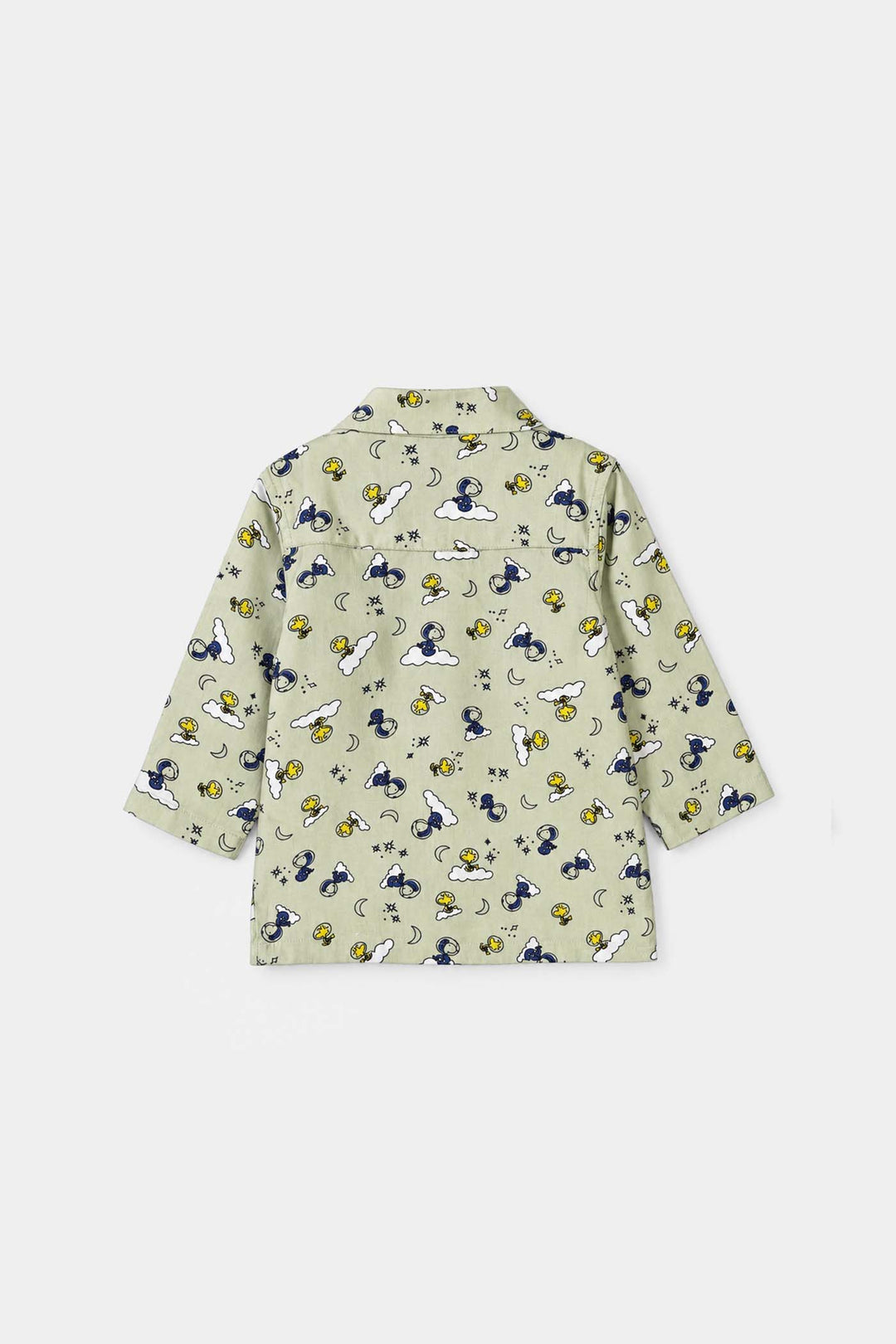 Infant Boys Linen Viscose Nightwear Space- Light Green