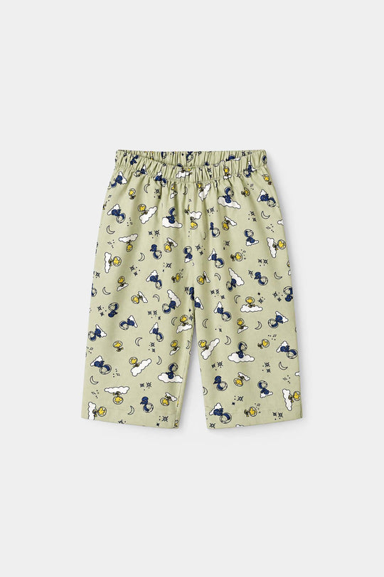 Infant Boys Linen Viscose Nightwear Space- Light Green