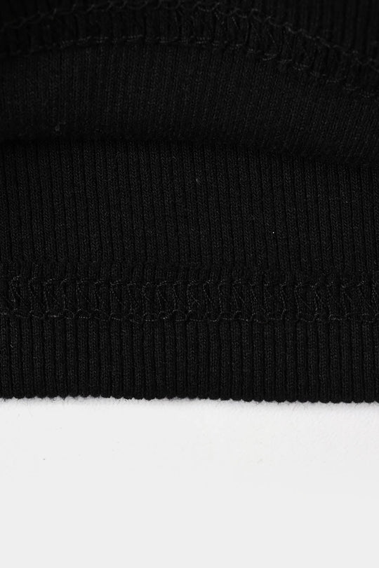 Boys 2x1 Rib Turtle Neck-BLACK