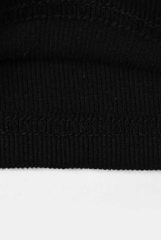 Boys 2x1 Rib Turtle Neck Black