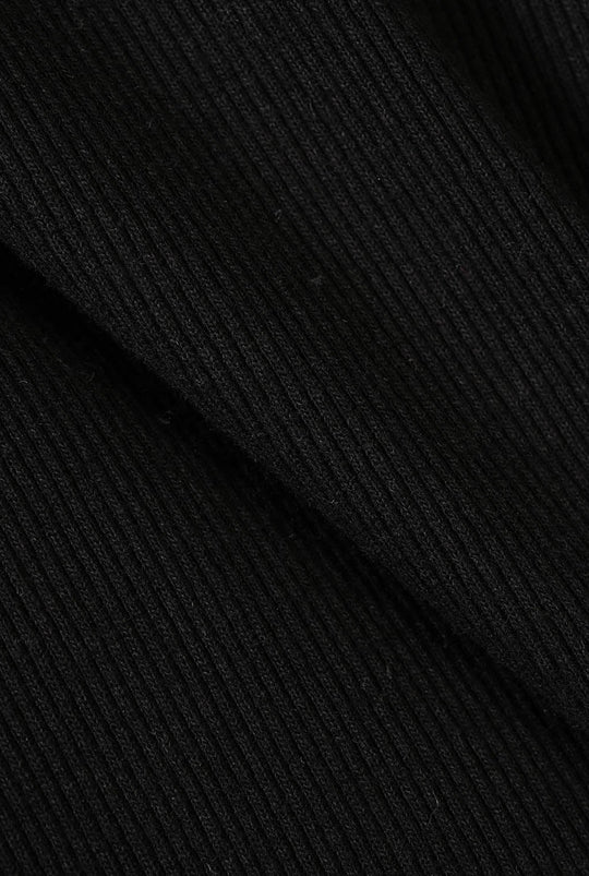 Boys 2x1 Rib Turtle Neck Black