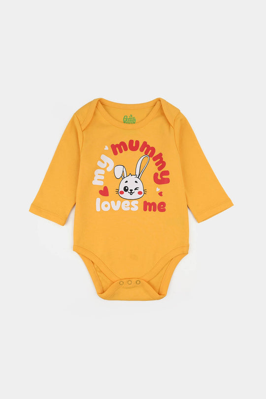 Infant Unisex Cotton Interlock Romper F/S MUMMY LOVES ME