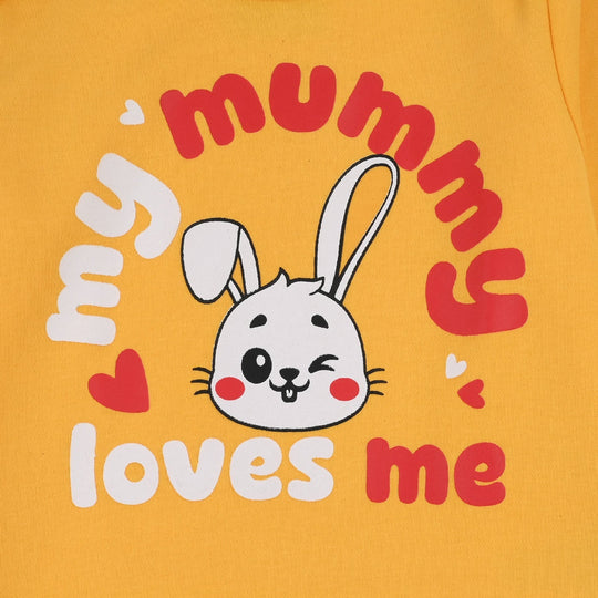 Infant Unisex Cotton Interlock Romper F/S MUMMY LOVES ME