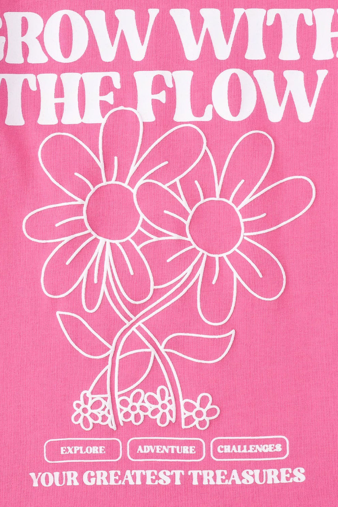 Girls Jersey/Terry T-Shirt - Hot Pink