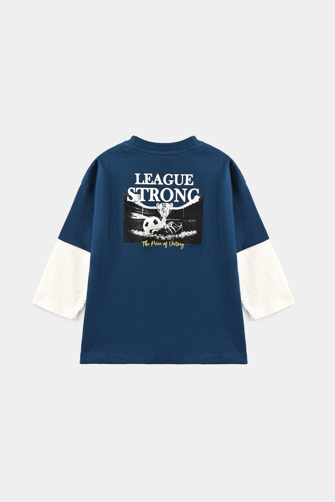 Boys Cotton Jersey T-Shirt League Strong- Sailor Blue