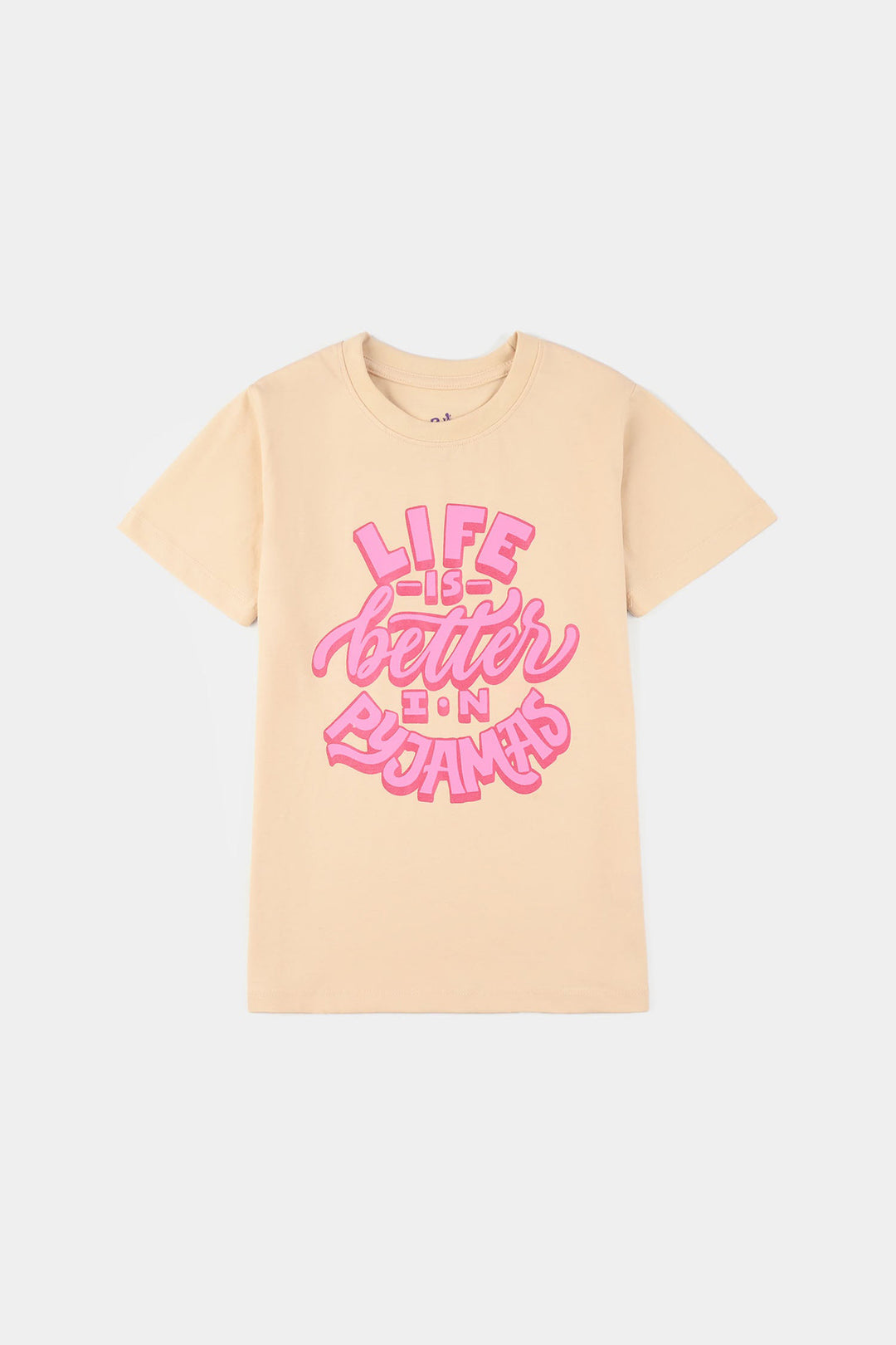 Girls PC Jersey Night Suit (Life is Better) – Brazilian Sand