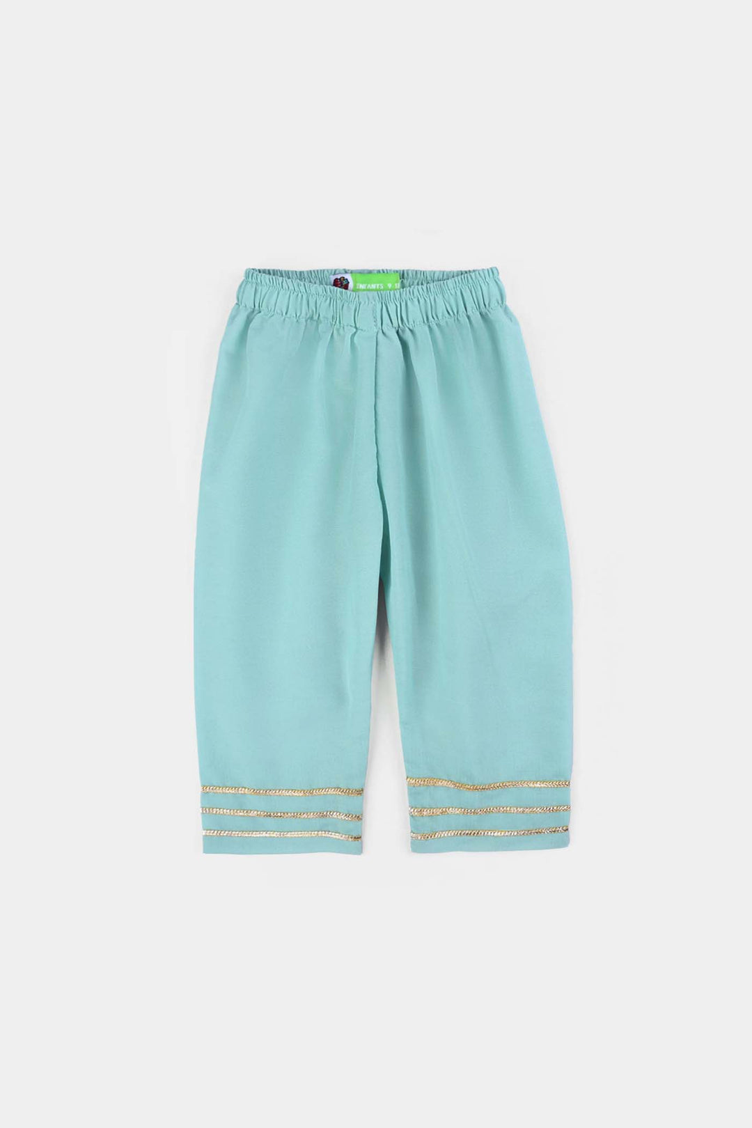 Infant Girls poly cambric Fancy 2Pcs Little Neon-Mint Green