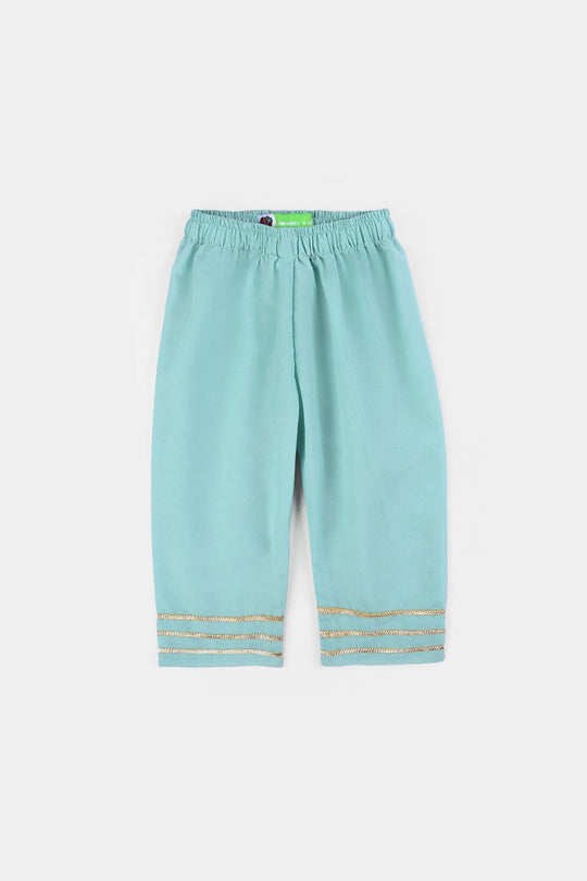 Infant Girls poly cambric Fancy 2Pcs Little Neon-Mint Green