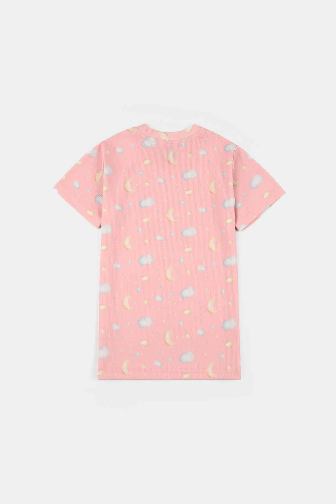 Girls Jersey/Terry Night Suit (Star & Moon) – Pink