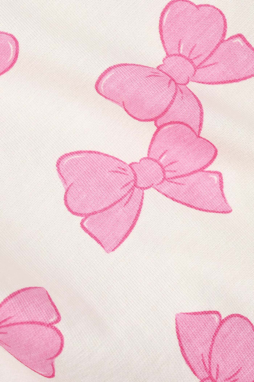 Girls Cotton Jersey T-Shirt Bow Pattern