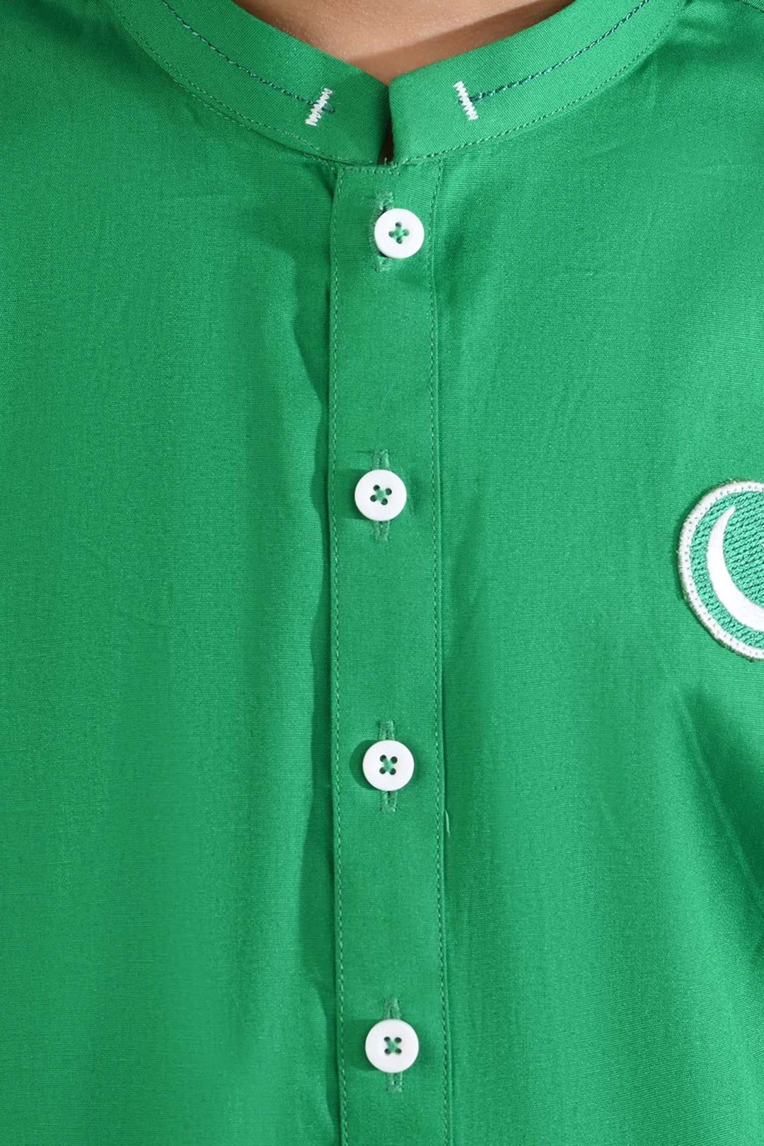 Boys Cotton Poplin Kurta (Basic Funk)-GREEN