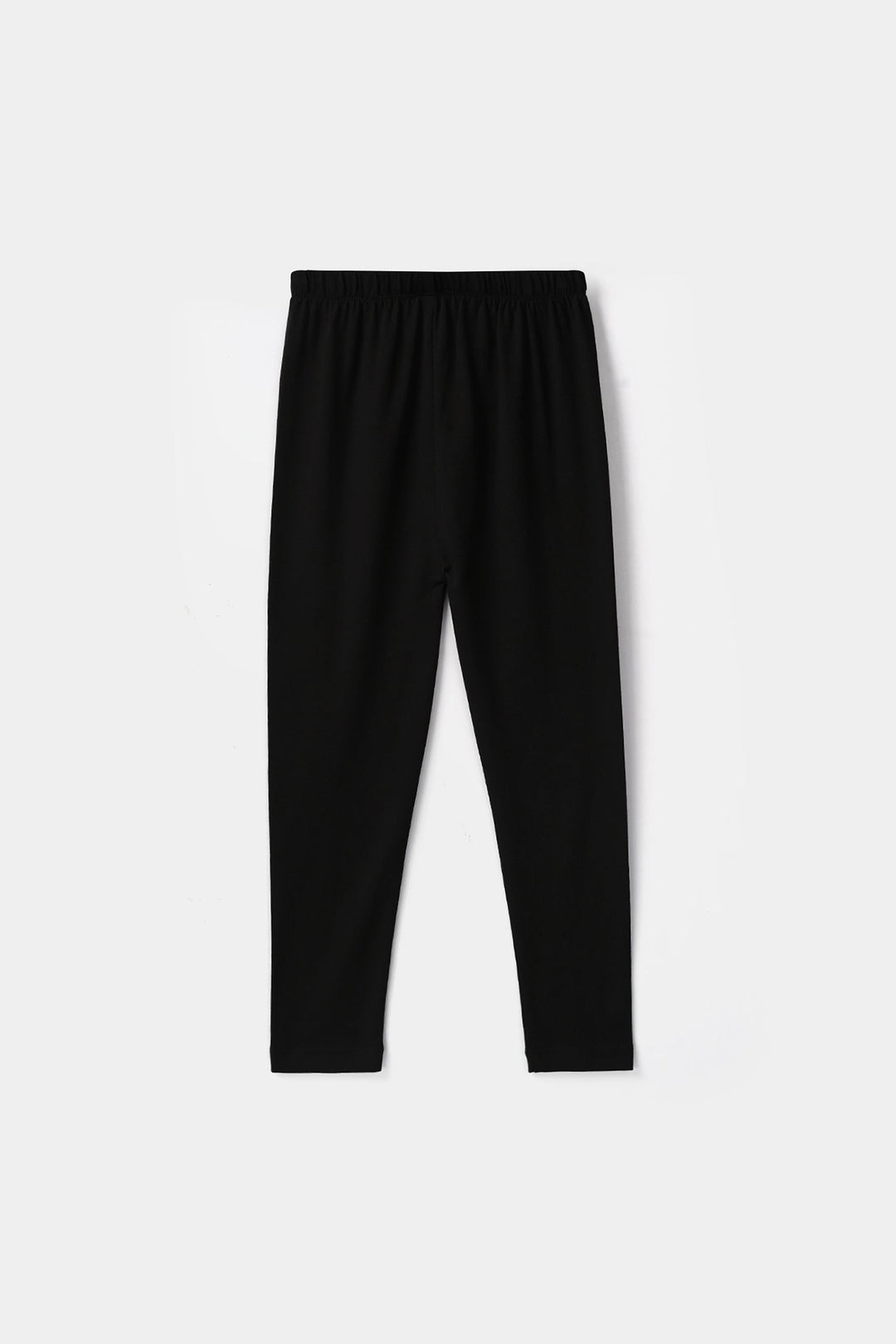 Girls Jersey/Terry Basic Tights - Black