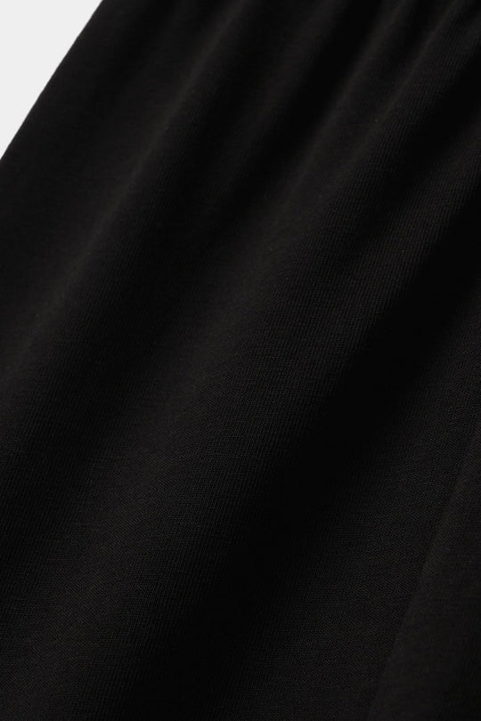 Girls Jersey/Terry Basic Tights - Black