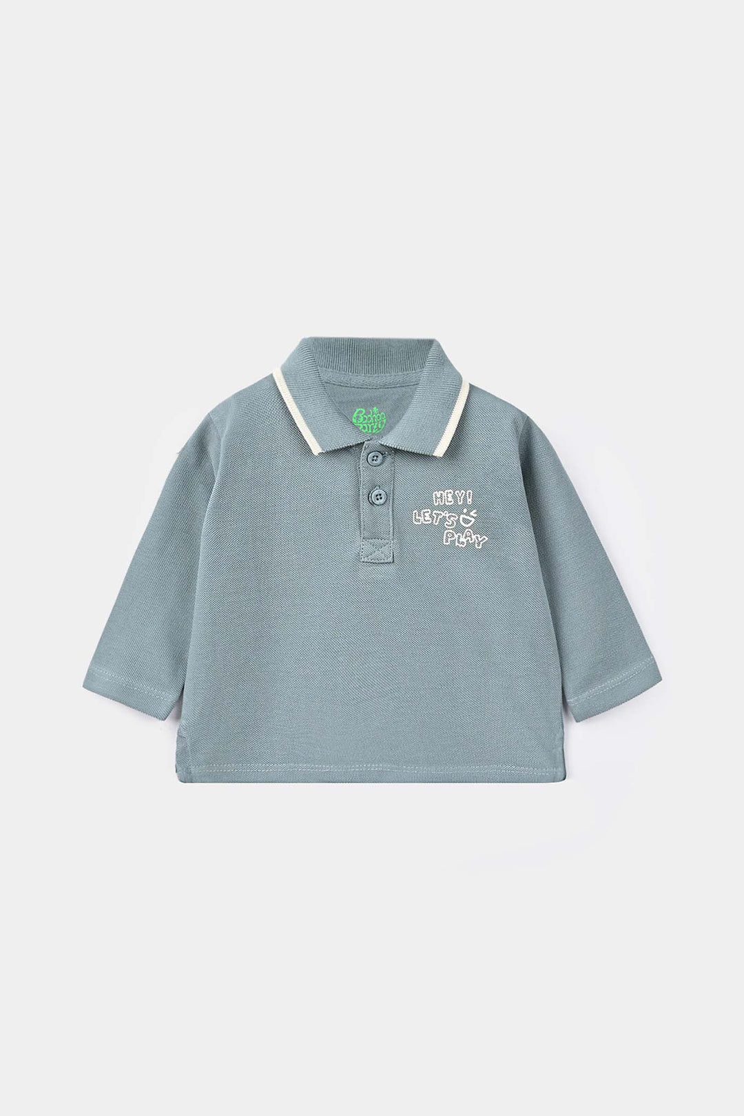 Infant Boys Cotton PK Polo Full Sleeves Let's Play