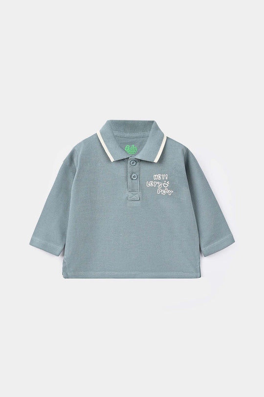 Infant Boys Cotton PK Polo Full Sleeves Let's Play