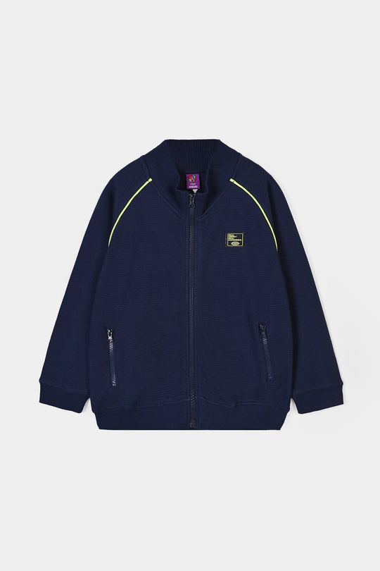 Boys Ottoman Knitted Jacket Real Energy - NAVY