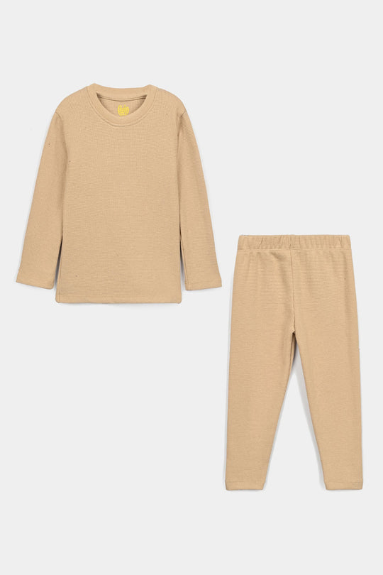 Boys Thermal inner Suit BROWN