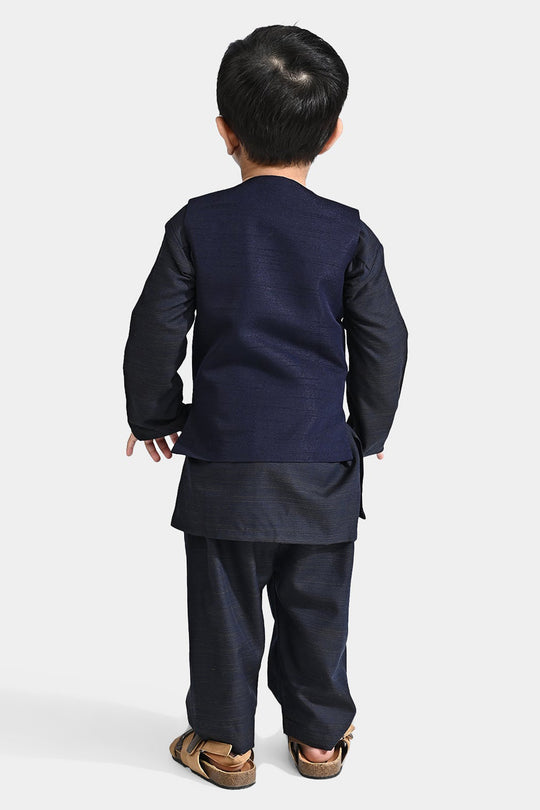 Infant Boys Poly Viscose 3 Piece Suit (Royal)-R/Blue