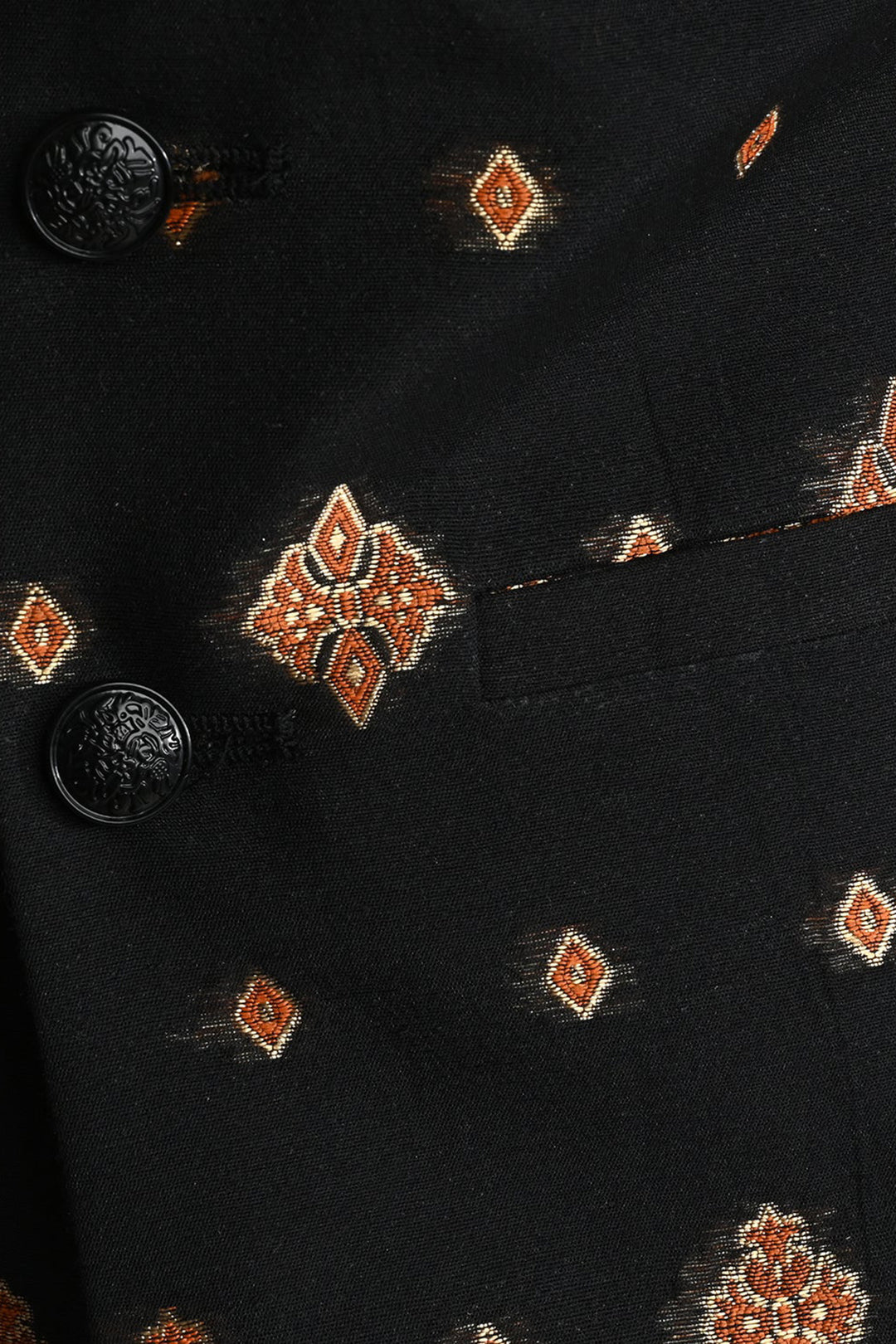 Boys Poly Viscose 3 Piece Suit (Blended)-BLACK