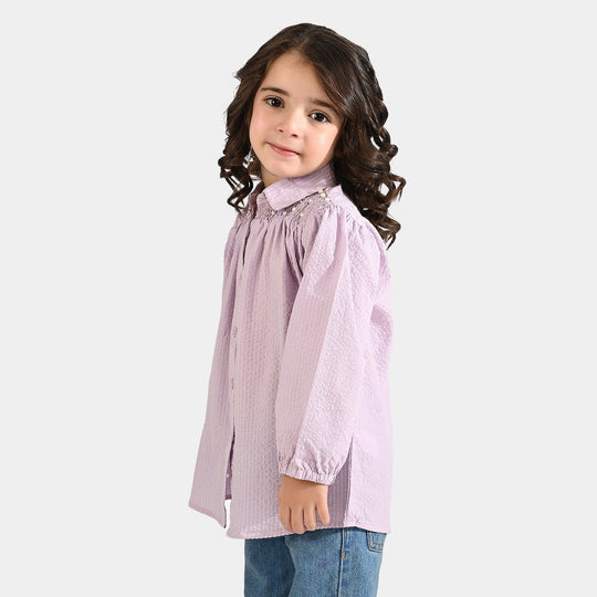 Girls Poly Jersey Top Lavender Love-Purple