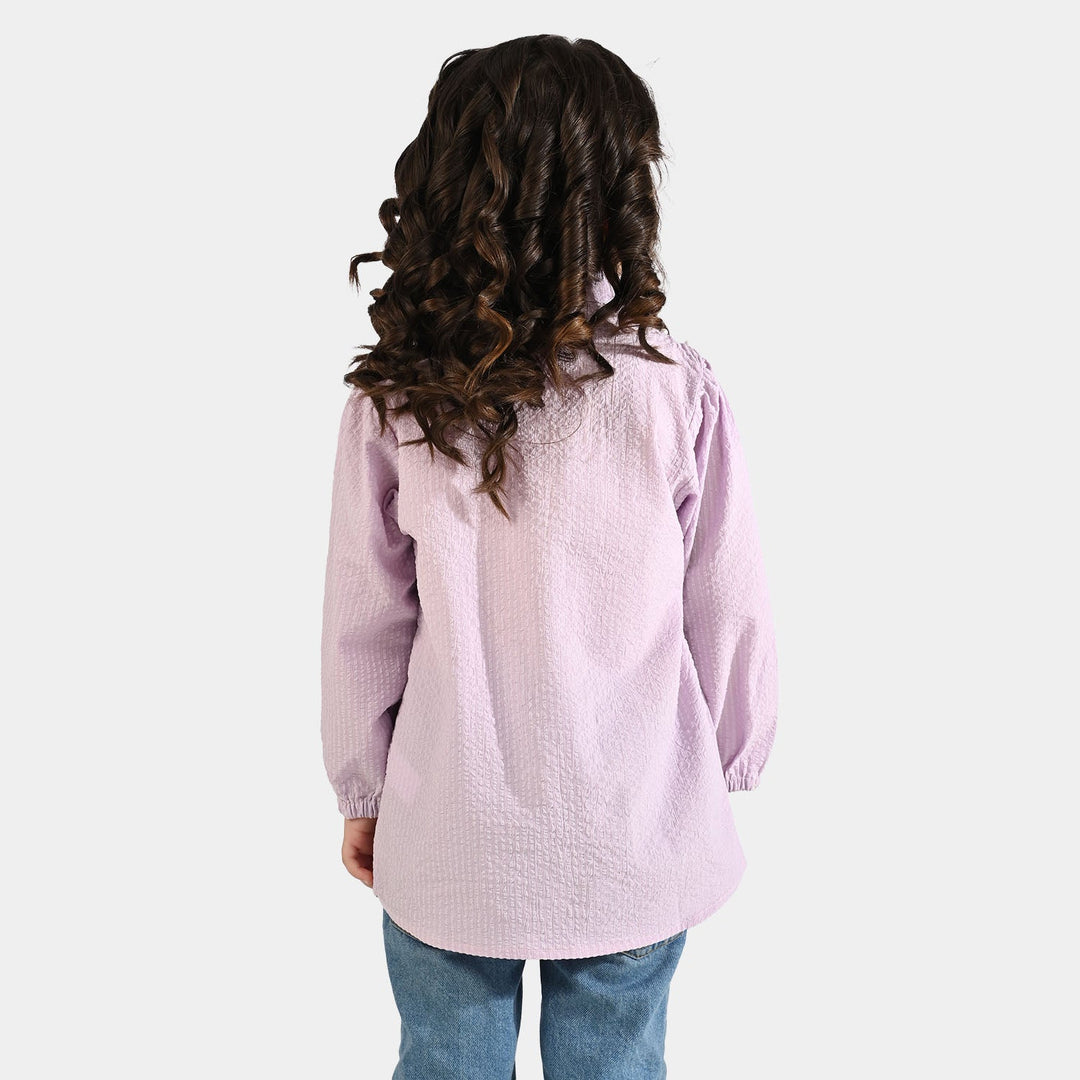 Girls Poly Jersey Top Lavender Love-Purple