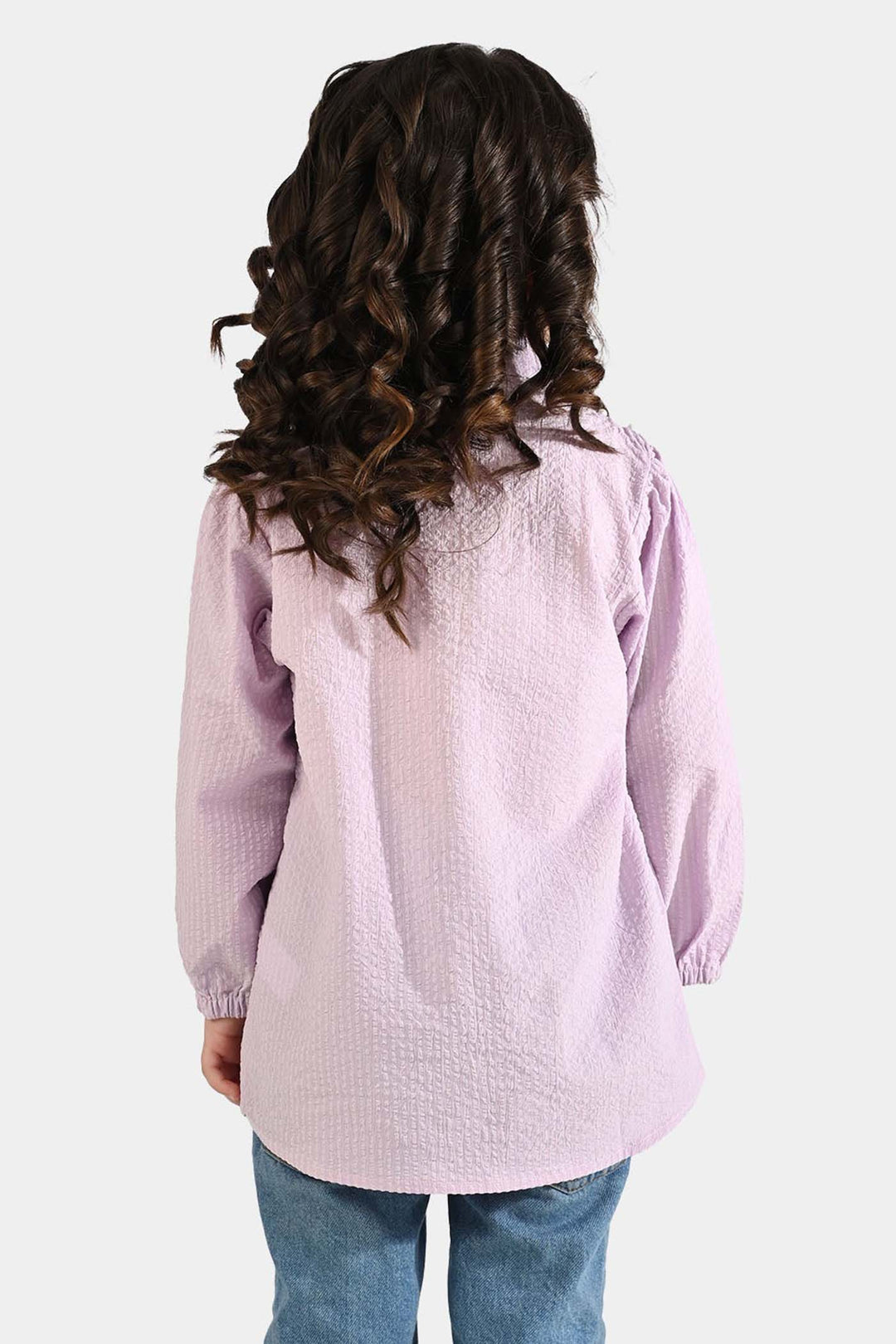 Girls Poly Jersey Top Lavender Love-Purple